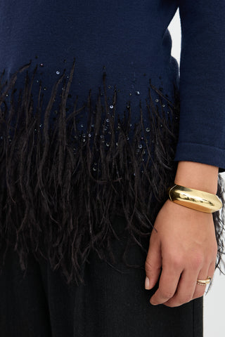 Carolina Herrera Wool Embellished Sweater