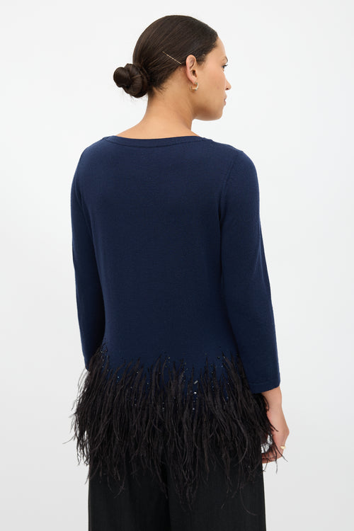 Carolina Herrera Wool Embellished Sweater