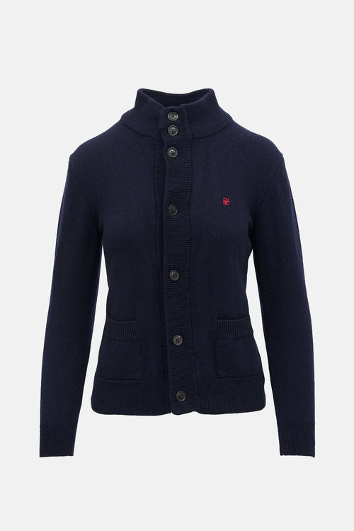 Carolina Herrera Wool Logo Cardigan