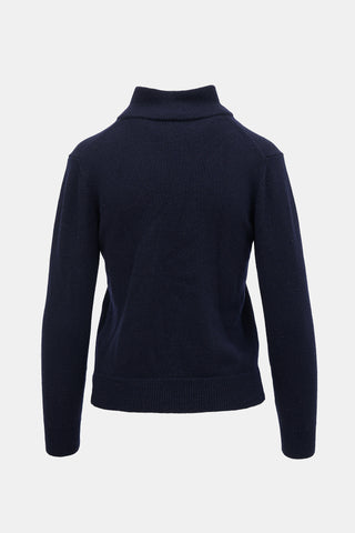 Carolina Herrera Wool Logo Cardigan