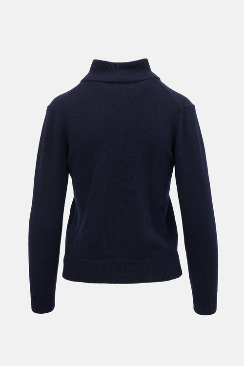 Carolina Herrera Wool Logo Cardigan