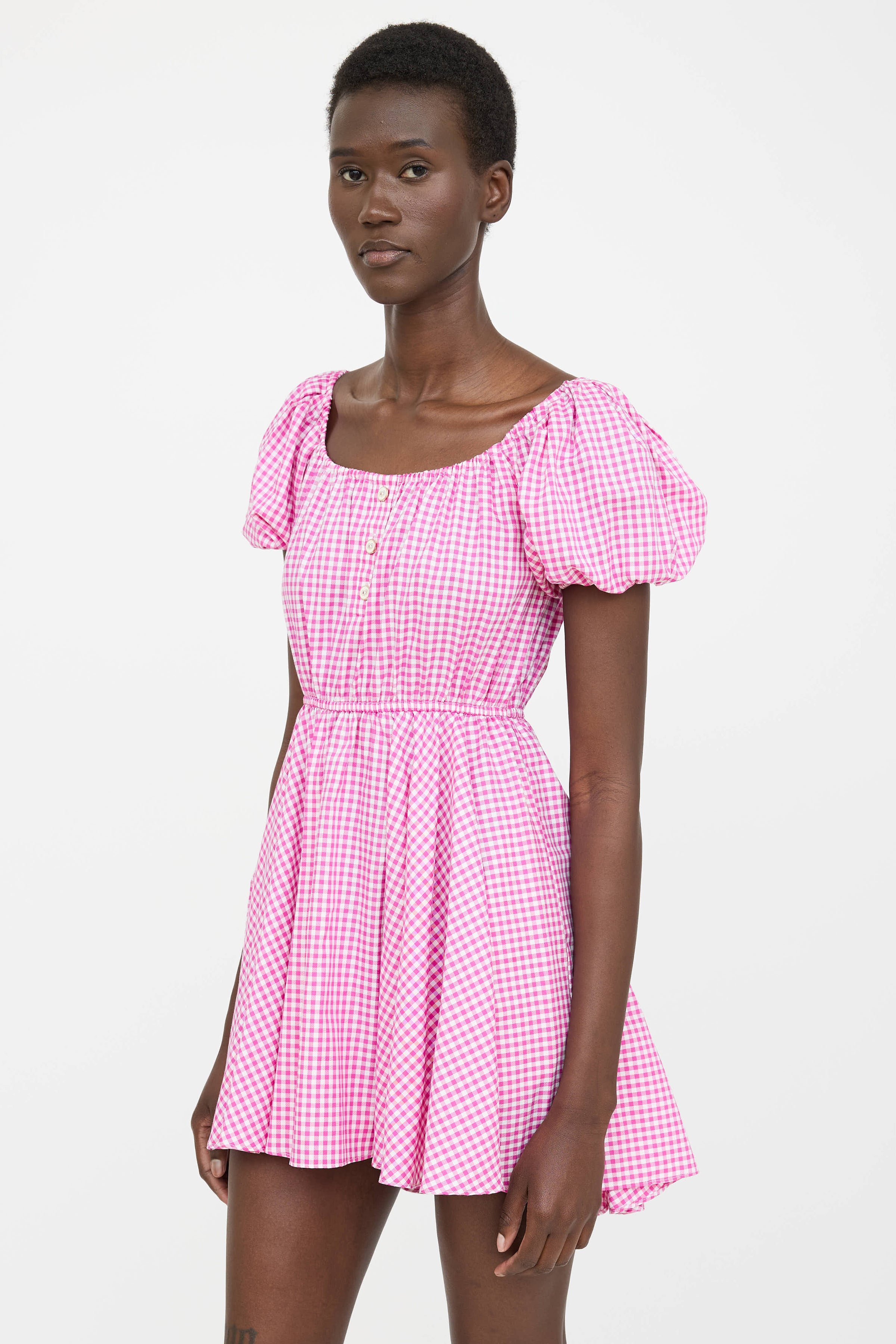Caroline Constas // Cotton Gingham Dress VSP Consignment Caroline Constas // Cotton Gingham Dress VSP Consignment
