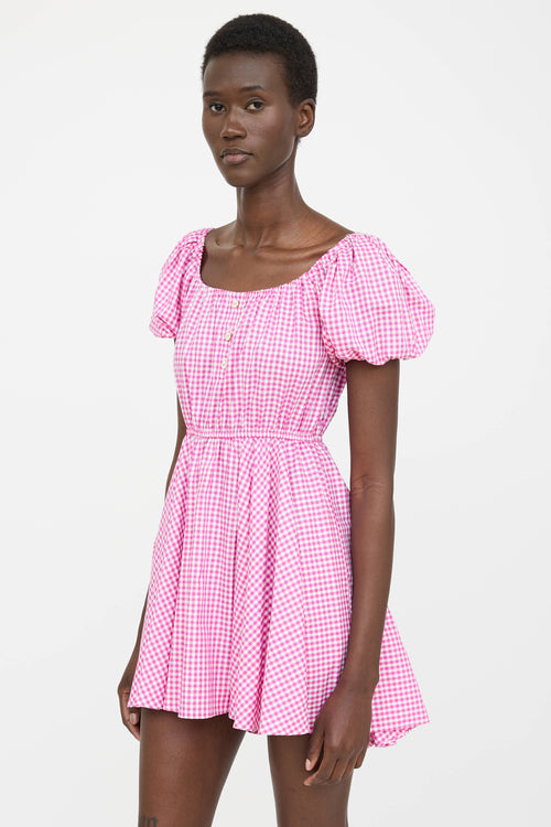 Caroline Constas Cotton Gingham Dress
