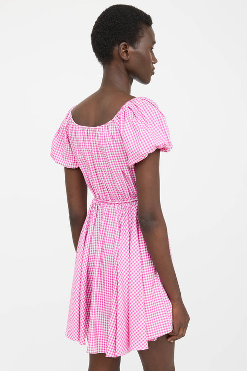 Caroline Constas Cotton Gingham Dress