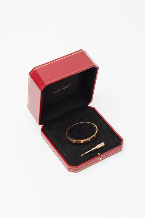 Cartier 18K Rose Gold & Diamond Love Bracelet