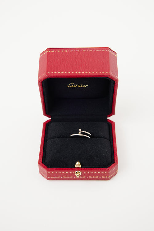 Cartier 18K White Gold Small Juste Un Clou Ring