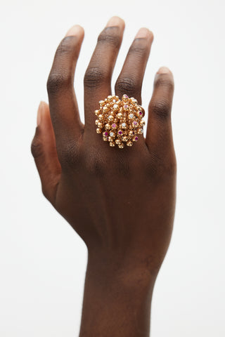 Cartier 18K Rose Gold & Diamond Nouvelle Vague Ring