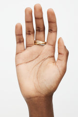 Cartier 18K Tricolour Gold & Diamond Trinity Ring