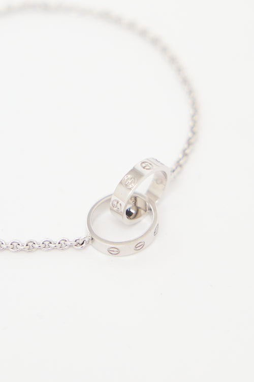 Cartier 18K White Gold Love Chain Bracelet