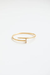 Cartier 18K Gold Juste Un Clou Diamond Nail Bangle