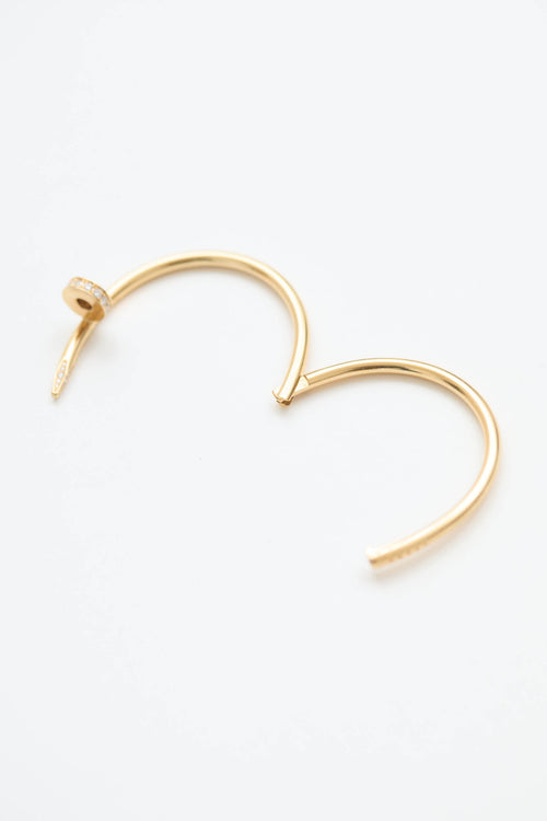 Cartier 18K Gold Juste Un Clou Diamond Nail Bangle