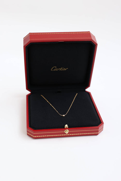 Cartier 18K Yellow Gold Diamond D'Amour Mini Necklace