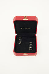 Cartier Sterling Silver Elongated C Cufflinks