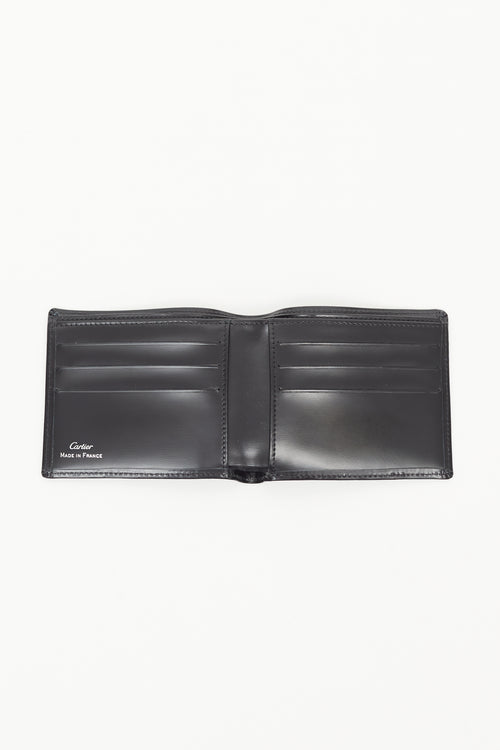 Cartier Black Leather Pasha Bi-Fold Wallet