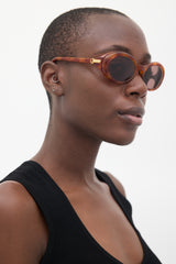 Cartier Brown Frisson Oval Sunglasses