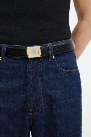 Cartier Burgundy & Black Must de Cartier Belt