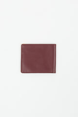 Cartier Vintage Burgundy Leather Bifold Logo Wallet