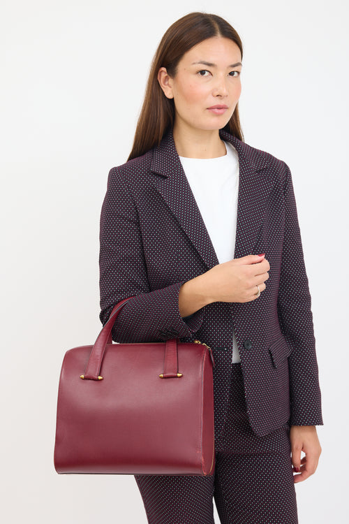 Cartier Burgundy Leather Shoulder Bag