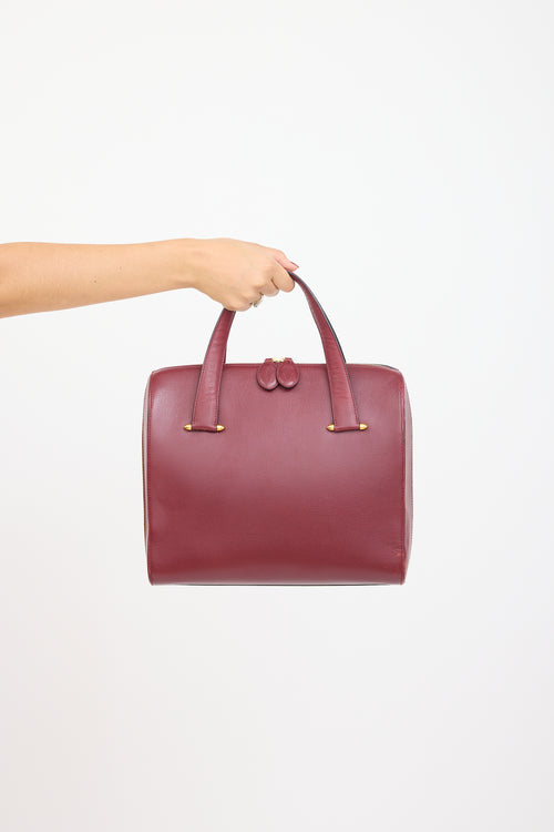 Cartier Burgundy Leather Shoulder Bag