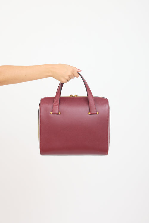 Cartier Burgundy Leather Shoulder Bag