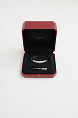 Cartier 18K White Gold 4 Diamond Love Bracelet