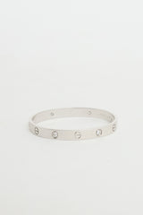Cartier 18K White Gold 4 Diamond Love Bracelet