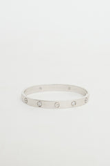 Cartier 18K White Gold 4 Diamond Love Bracelet