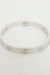 Cartier 18K White Gold 4 Diamond Love Bracelet