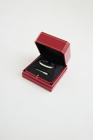 Cartier 18K White Gold 4 Diamond Love Bracelet