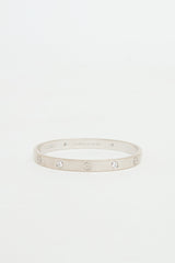 Cartier 18K White Gold 4 Diamond Love Bracelet