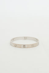 Cartier 18K White Gold 4 Diamond Love Bracelet