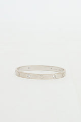 Cartier 18K White Gold 4 Diamond Love Bracelet