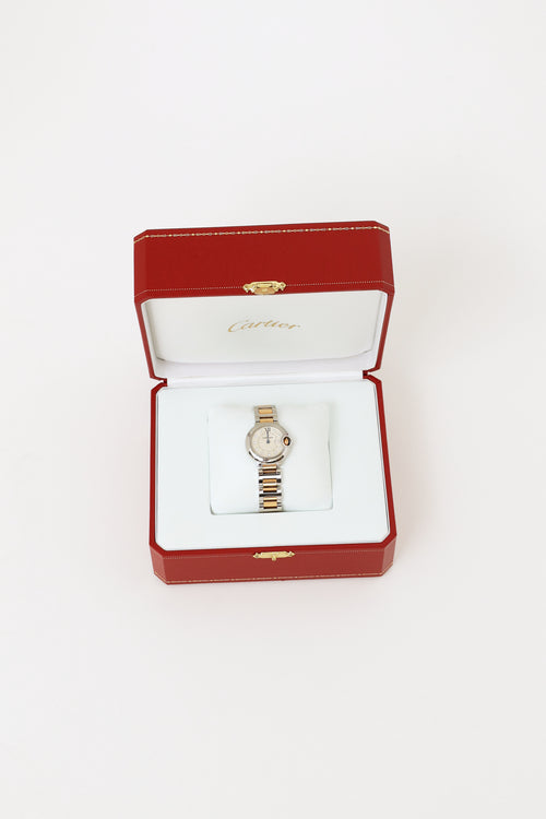 Cartier Stainless Steel 18K Rose Gold Ballon Bleu de Cartier Wristwatch