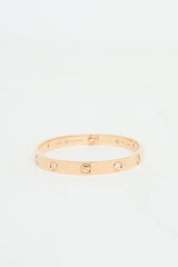 Cartier 18K Rose Gold 10 Diamond Love Bracelet
