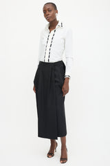 Carven Wrap Front Midi Skirt