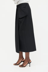 Carven Wrap Front Midi Skirt