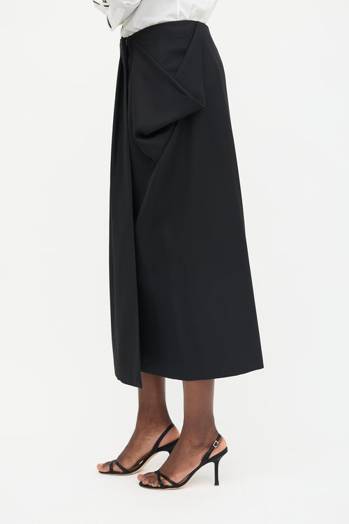 Carven Wrap Front Midi Skirt