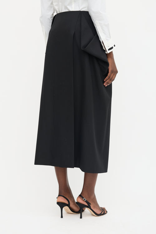 Carven Wrap Front Midi Skirt