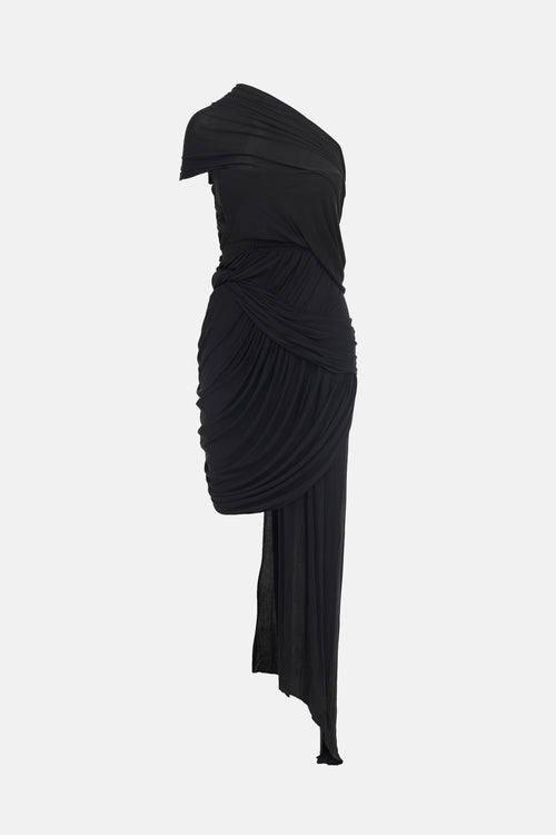 Carven Strapless Draped Dress