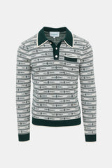 Casablanca Merino Wool Jacquard Polo Shirt