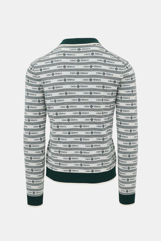 Casablanca Merino Wool Jacquard Polo Shirt