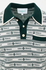 Casablanca Merino Wool Jacquard Polo Shirt