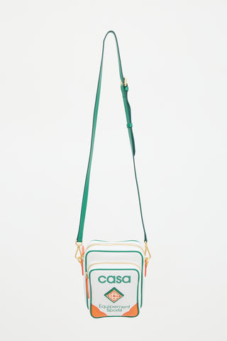 Casablanca Perforated Leather Logo Bag