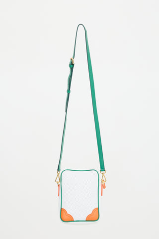 Casablanca Perforated Leather Logo Bag