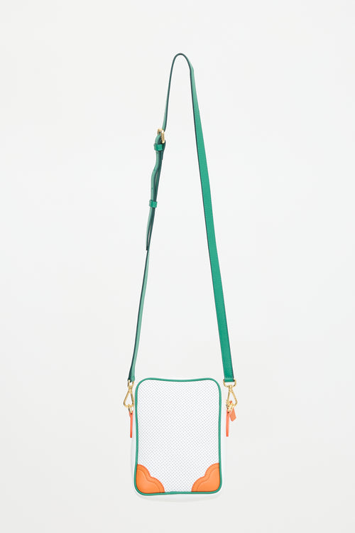 Casablanca Perforated Leather Logo Bag
