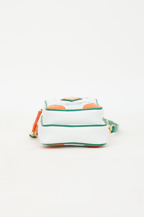 Casablanca Perforated Leather Logo Bag