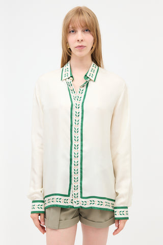 Casablanca Silk Oranges En Fleur Shirt