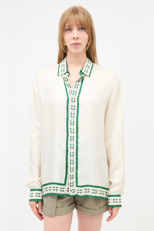 Casablanca Silk Oranges En Fleur Shirt