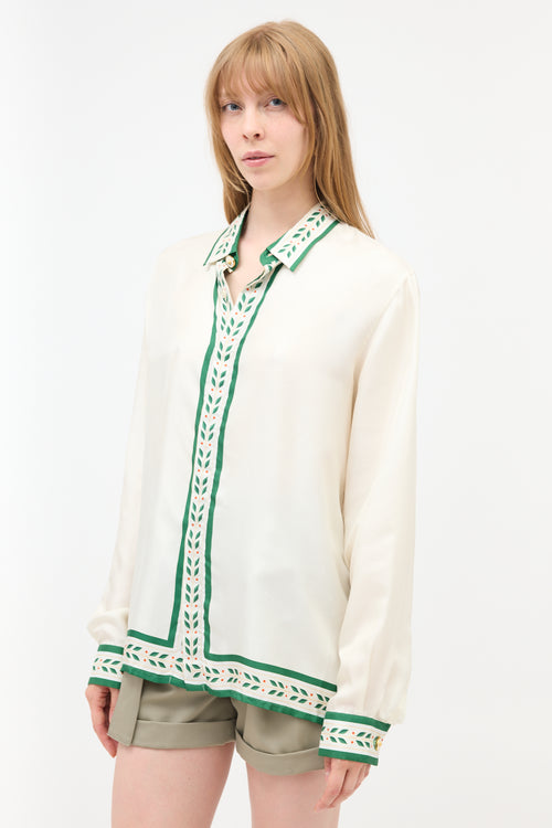 Casablanca Silk Oranges En Fleur Shirt