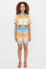 Casablanca Silk Satin La Danse Shorts